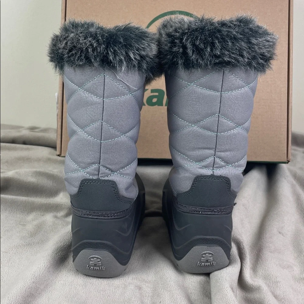 Kamik Snowangel Boots Charcoal Faux Fur